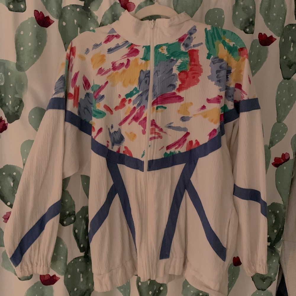 Vintage Watercolor Print Jacket